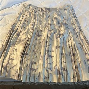 TSE Abstract Cream and Gray Midi Skirt